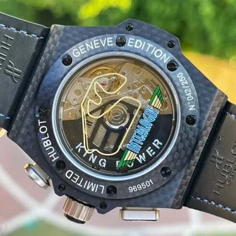 top-tier replicaV6 factory Hublot track blue storm 48MM king supreme series men's watch movement picture