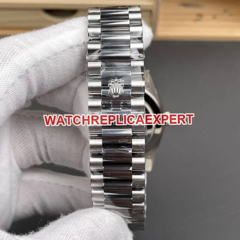 Rolex collectible watch RC factory Day-Date40mmwhite dial3255steel bracelet bracelet live photos