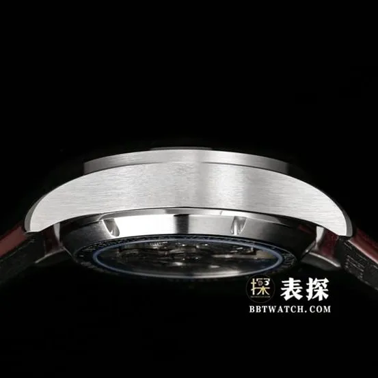 Pilot's IWC Watch Burgundy Red Dial Leather Strap IW388107 Back Real Shot Photo