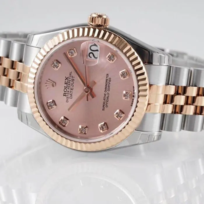 top-tier watch Rolex men's brown plate Oyster Perpetual Datejuststeel bracelet watch clasp picture