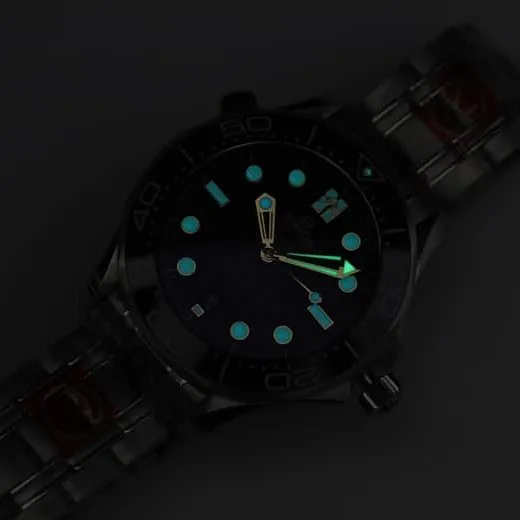 OR factory top-tier watch Omega men's Seamaster series mechanical steel bracelet watch clasp picture