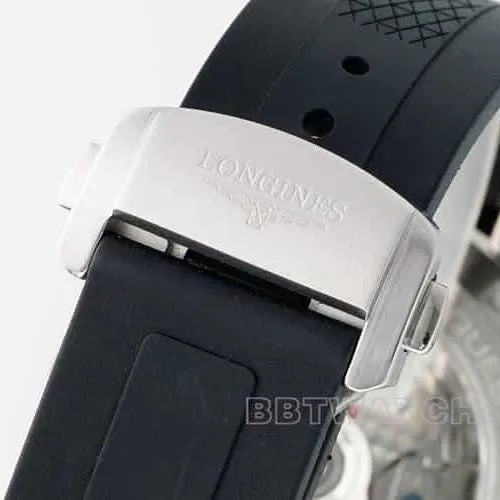 AF Longines Concas 1:1top-tier silver gray dial rubber model L3.835.4.72.6side live photo