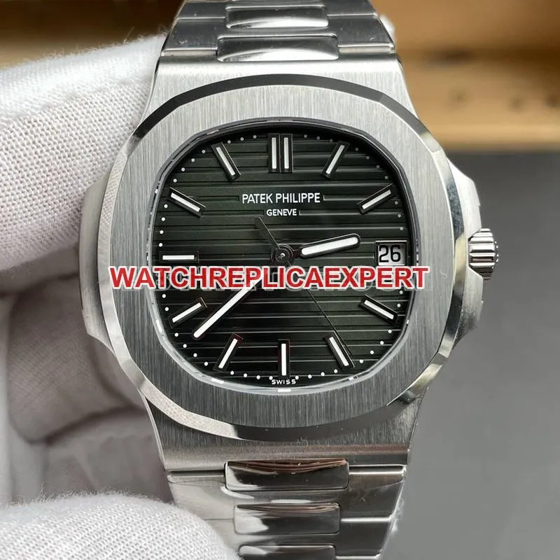 Patek Philippe collectible watch DDF factory Nautilus40mmgreen dial330movementsteel bracelet front live photo