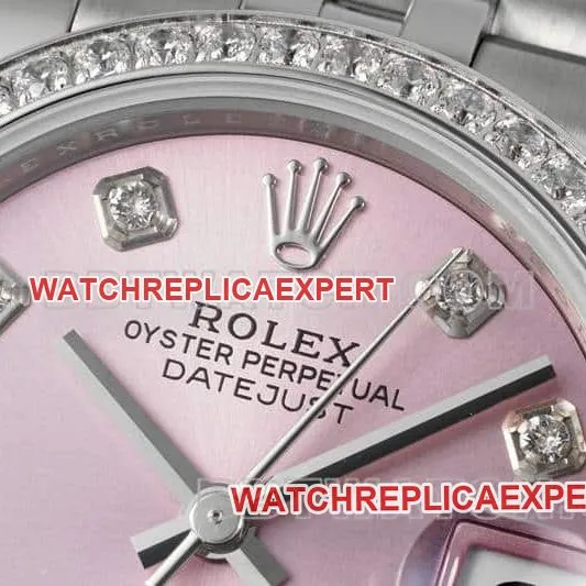 ARF FactoryRolex log top-tier pink plate diamond bezel31mm five grid link 278289side live photo