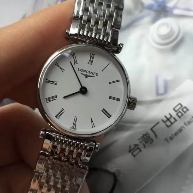 TW Factory Top Watch Longines Men's White Dial Steel Strap La Grande Classique Series Watch Detail Images