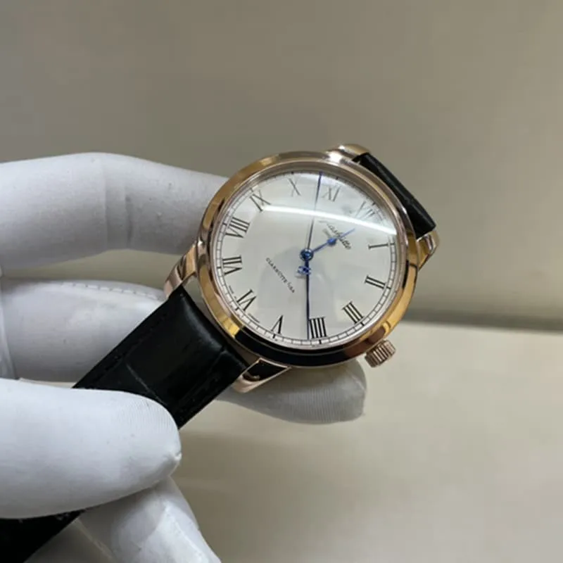 top-tier watch Glashütte Original original men's leather strap watch movement picture