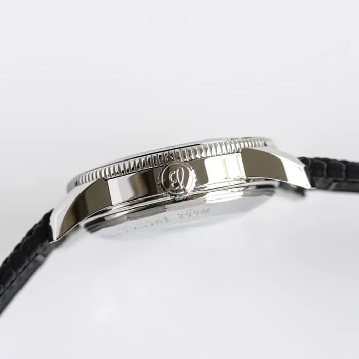 Top Breitling men's white dial Superocean Heritage mechanical watch side view