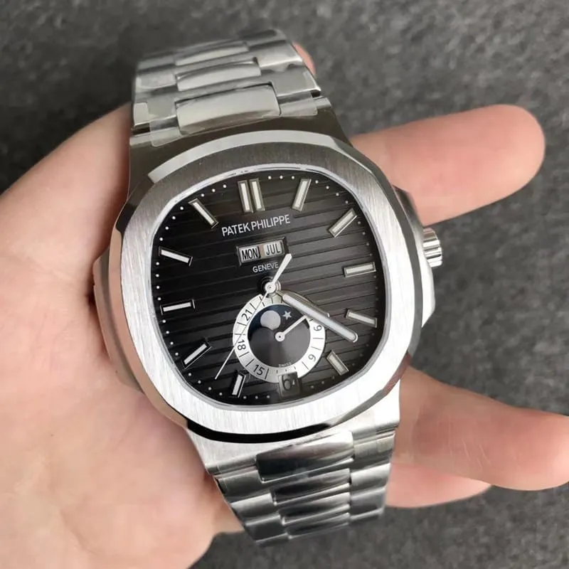 V9 Factory Patek Philippe Nautilus 5726 Men's Mechanical Watch Black Dial Clasp Images