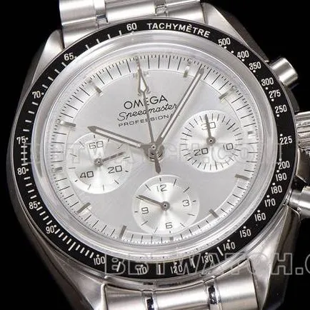 Top collectible watches N1 Factory Speedmaster Omega Silver Plate Steel Strap Model Buckle Actual Pictures