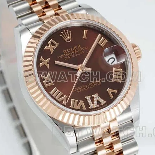 ARF FactoryRolex log 1:1super brown disc 31mm gold five-grid chain link 278271braceletlive photos