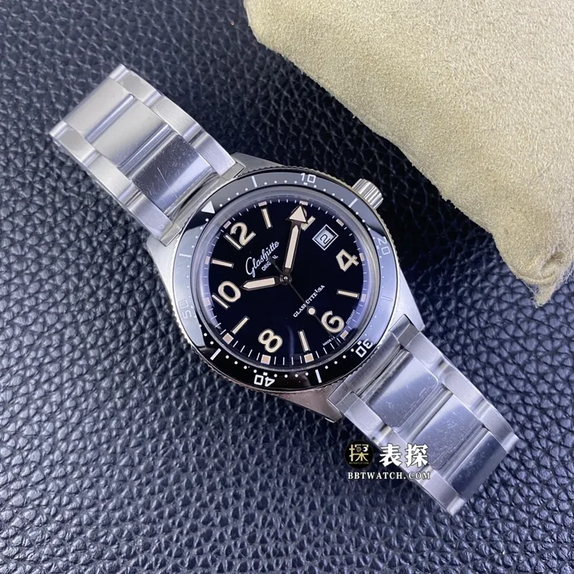 RXW factory Glashütte Original original development top-tier 1:1high-quality watch men's black dialsteel bracelet model pictures and prices front live photo