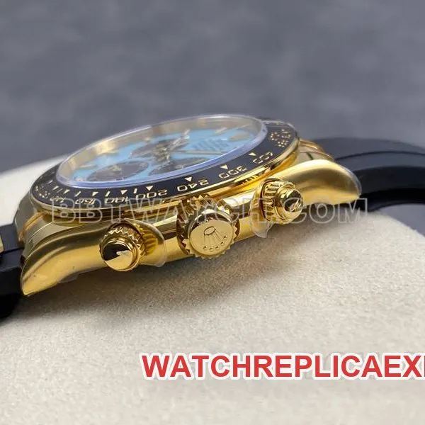 Rolextop-tier watch ARF FactoryDaytonablue dialyellow gold4131 rubber style side live photo