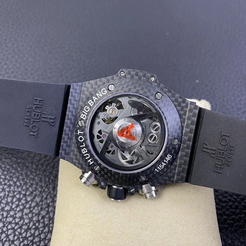 Hublot BIG BANG series carbon fiber case watch side view