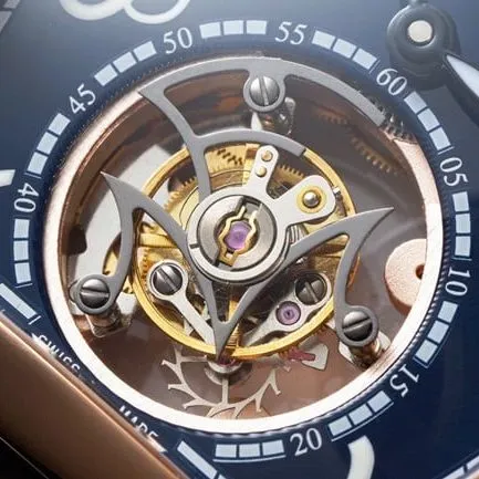 ABF factory top-tier Frank Muller watch manual winding mechanical men's blue dial blue belt movement picture