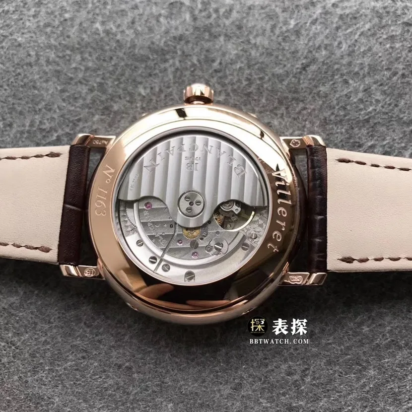 TTC factory Blancpain classic 62631:1 watch men's white dial full date displaymoon phaseleather strap model pictures and prices side live photo