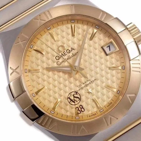 Omega temperament model vs constellation rose gold plate temperament model 8500 mechanical watch clasp picture