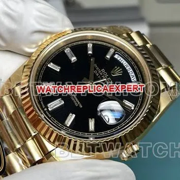 collectible watch CBD factory RolexDay-Date3255 mechanical black dial40mmclasplive photos