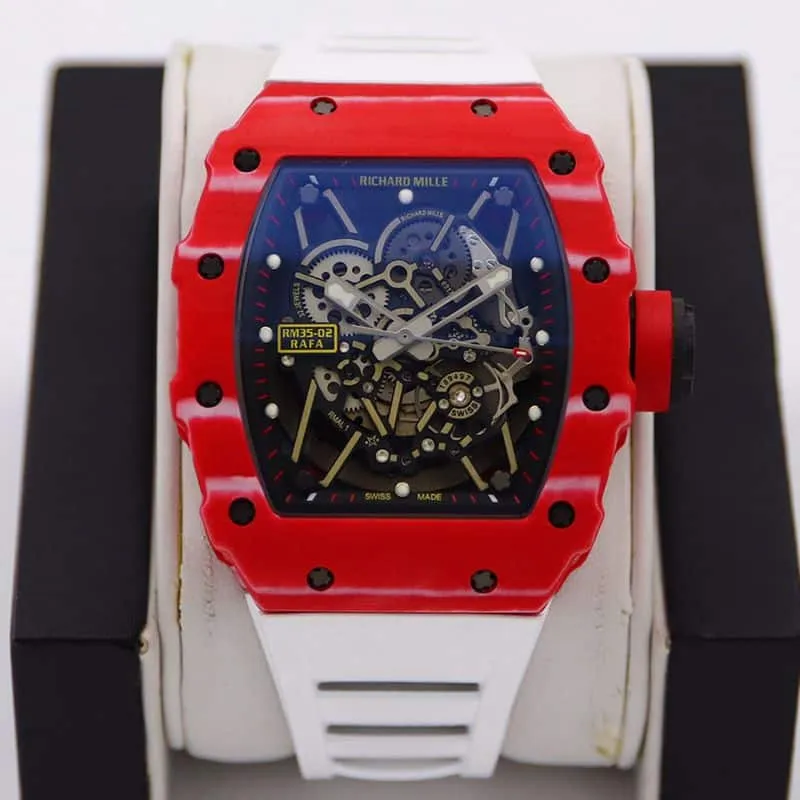 Richard Milletop-tierhigh-quality watch men's blue dialrubber strap mechanical watch front view