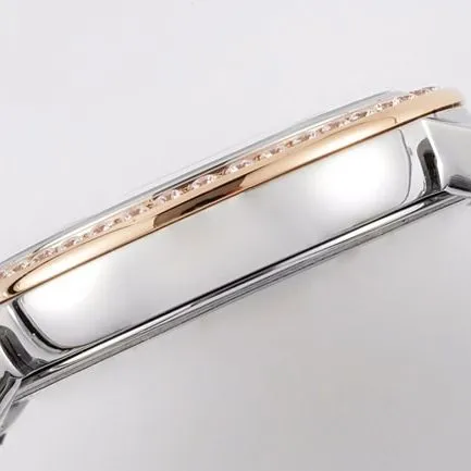 top-tier replicaBvlgari women's black dial18krose gold with LVCEA series watch side view