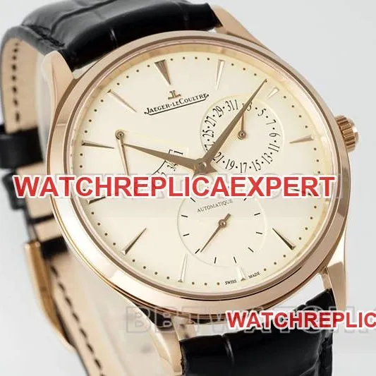 Jaeger-LeCoultre collectible watches APS factory ultra-thin master rose gold 896 movement power reserve mechanical belt models strap real picture