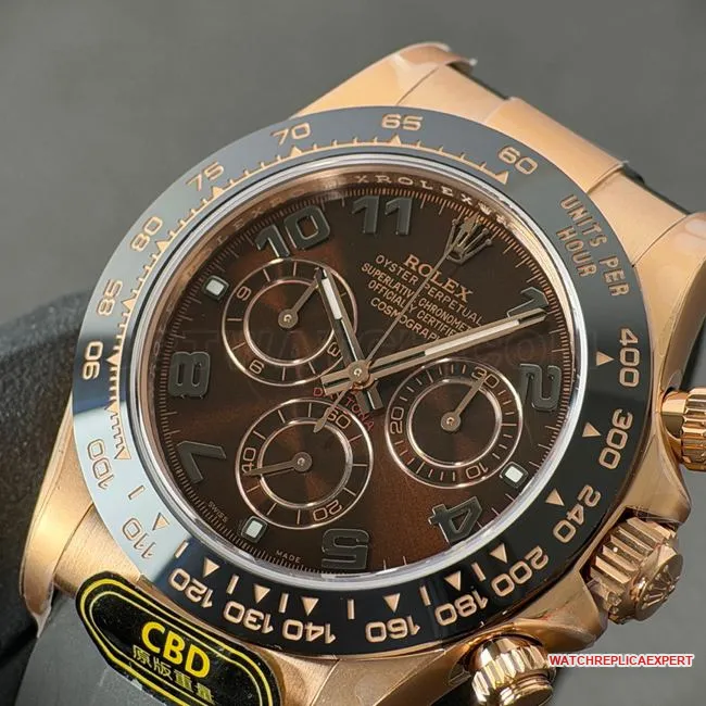 collectible watch CBD factory DaytonaRolexrose gold shell chocolate disc 4130clasplive photos