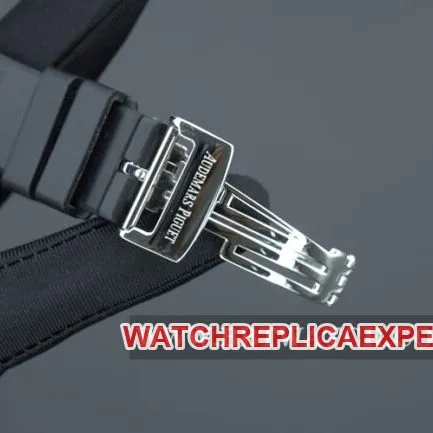 R8 factory Audemars Piguettop-tier watch men's black dialrubber strapRoyal Oaktourbillonautomatic movement front view
