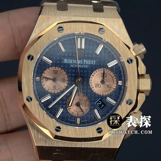 BF factory Audemars PiguetRoyal Oak series 26331ORsuper watch men's blue dialsteel bracelet picture and price side live photo