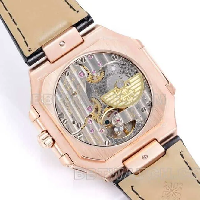 3K FactoryPatek PhilippeCUBITUStop-tier 1:1high-quality replicagreen dialrose gold5822caseback live photo