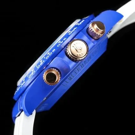 TW factory top-tier replicaRolexhigh-quality fully automatic movementDaytona series men's gold disc rubber strap watch back cover picture