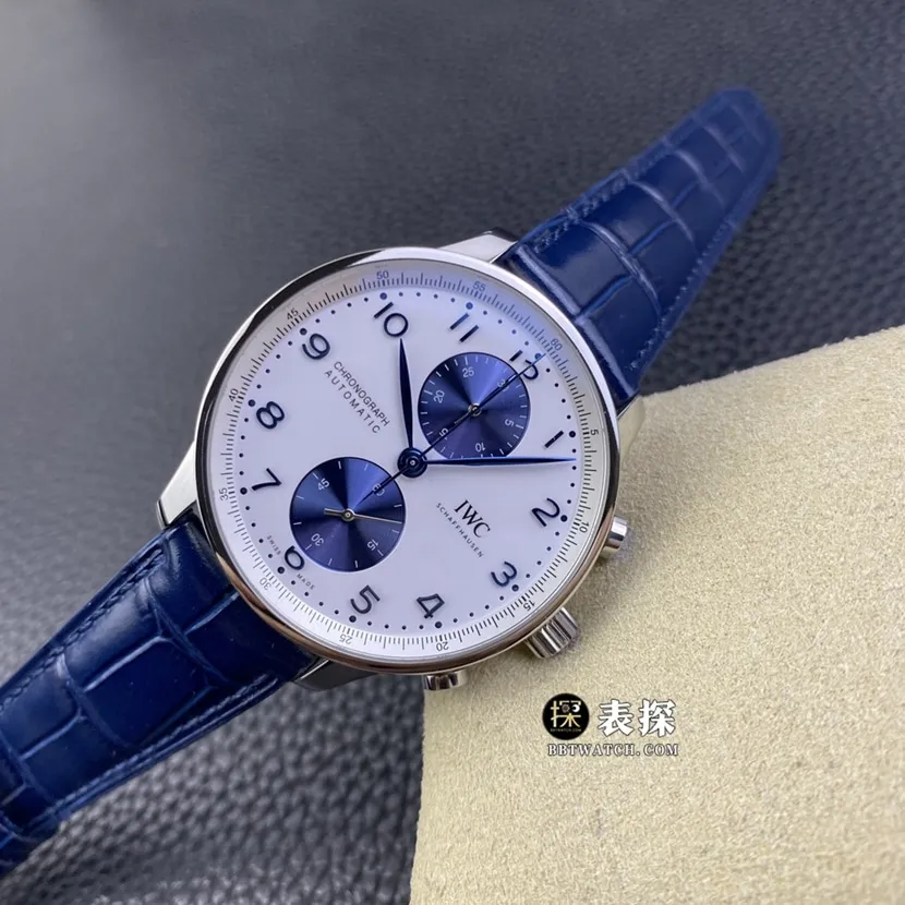 AZ factory IWC watch Portugal IW371620top-tier 1:1super watch men's white dialleather strap model pictures and prices braceletlive photos