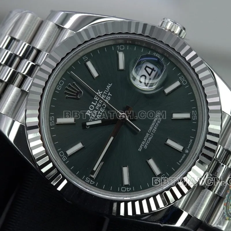 Rolex1:1 Watch Factory C Log 41green dialclasp