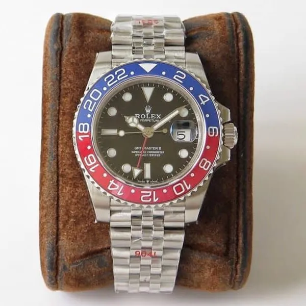GMRolexGMT-Master type II series 126710BLRO-0001 real and fake comparison evaluation dialdetail shots