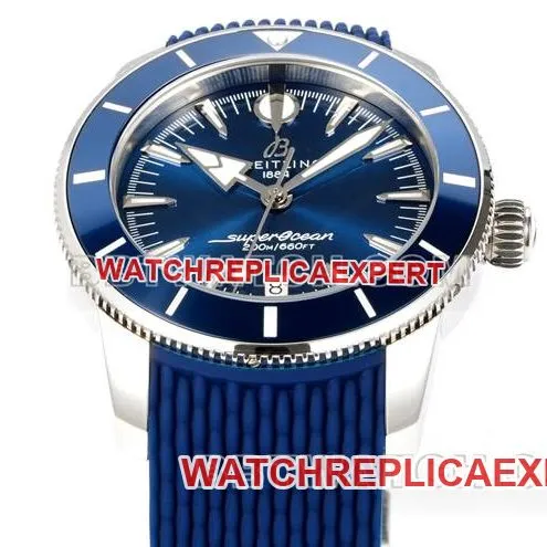 collectible watch super ocean culture BLS factory Breitlingblue dial rubber braceletside live photo