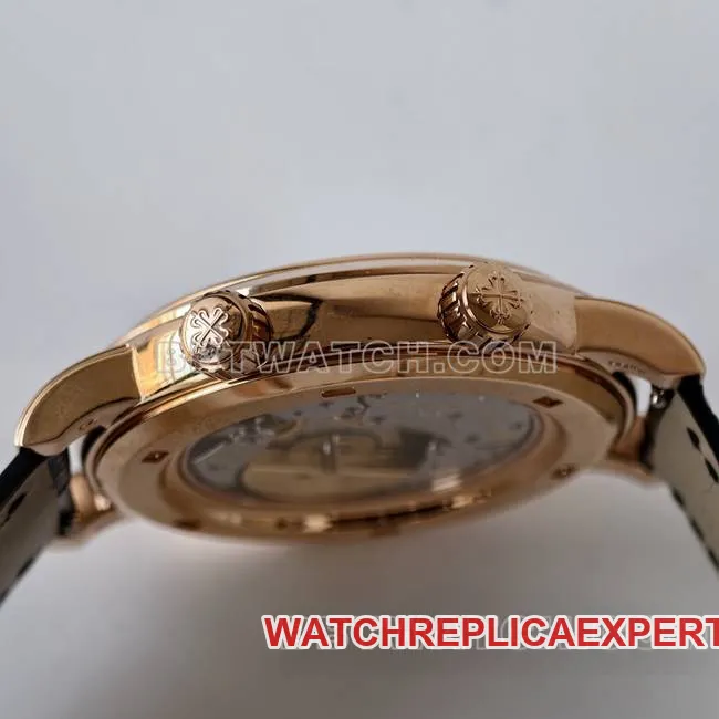 collectible watch super complication timepiece PPF FactoryPatek Philippeblack dial6102braceletlive photos