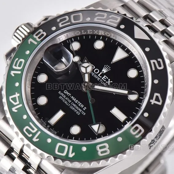 C Factory RolexGMT-Mastersuper left-handed Sprite circle m126720vtnr-0002caseback live photo