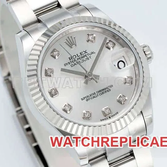 ARF FactoryRolex log top-tier replicasilver dial31mm three grid link 278274side live photo