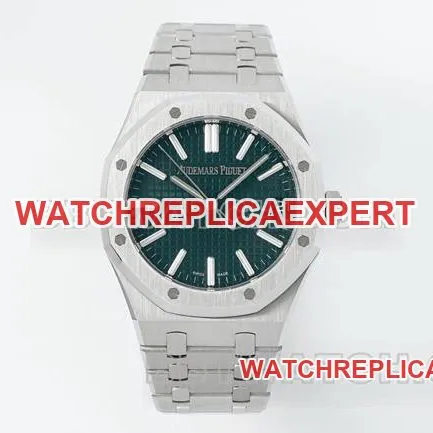 top-tier watch Royal OakDDF factory Audemars Piguetgreen dial4302 mechanical 15510side live photo