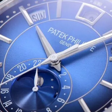 GR factory top-tier watch Patek Philippe5205G-013 white steel blue bottom mechanical men's watch top-tier complex function series version movement chart