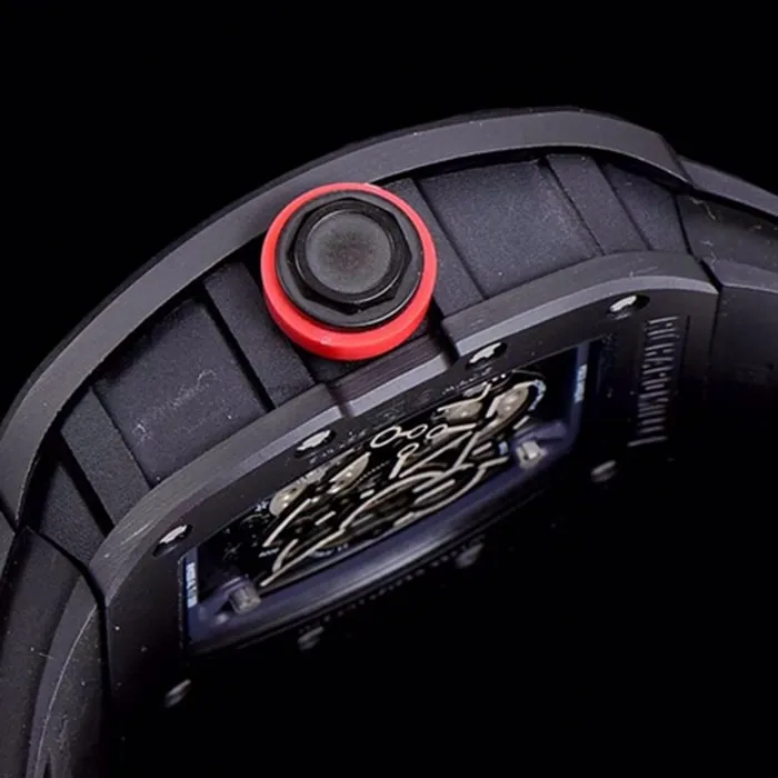 top-tier watch Richard Mille men's black dial watch movement picture