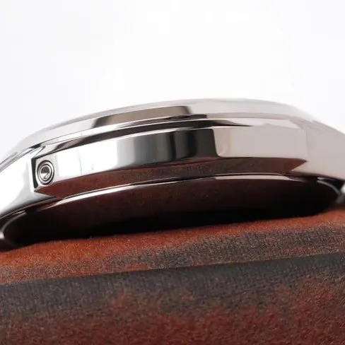 GS factory top-tier watch Patek Philippe men's white dial brown belt super complex function timepiece leather strap watch front view