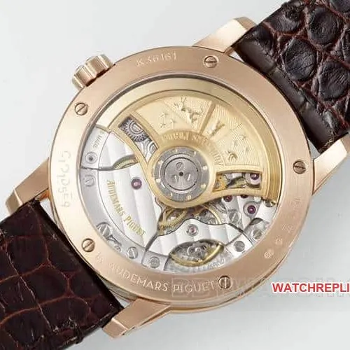 APSAudemars PiguetCODE1:1super clonewhite dialrose gold shell leather strap model 15210braceletlive photos