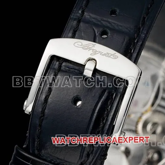 Breguet watch RMS factory classic white dialtourbillon mechanical leather strap model side live photo