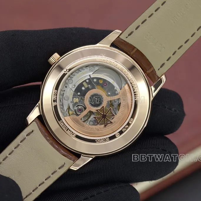 MKS Vacheron Constantin Heritage Top collectible watches open mold rose gold white disk thickness