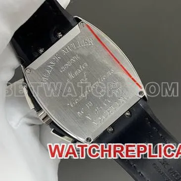 ABF factory 1:1replica watch Frank Muller V45black dial leather braceletside live photo