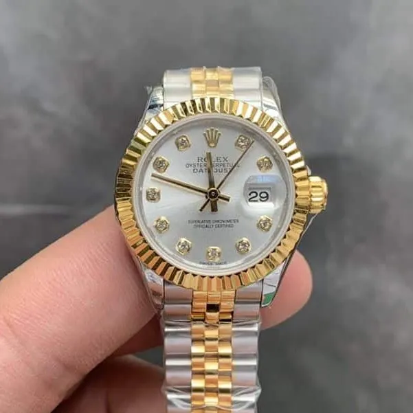 Rolexreplica watch gold Datejust 28mm women's watch side view