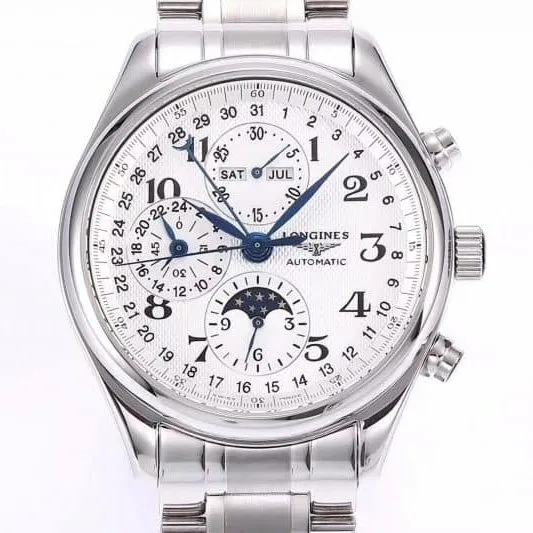 GS Longines famous eight-pin moon phaseL2.673.4.78.6replica watch genuine and fake comparison evaluation detail shots
