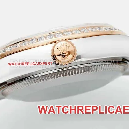 ARF FactoryRolex log 1:1super diamond bezel31mm intergold five-lattice chain link278381side live photo