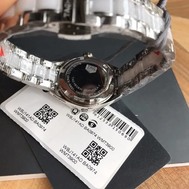 Original watch TAG Heuer Aquaracer series white dialsteel braceletquartz women's watch clasp picture