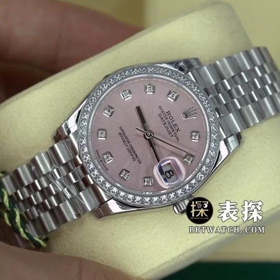 GS factory RolexDatejust1:1super watch pink dial steel bracelet model pictures and prices front live photo