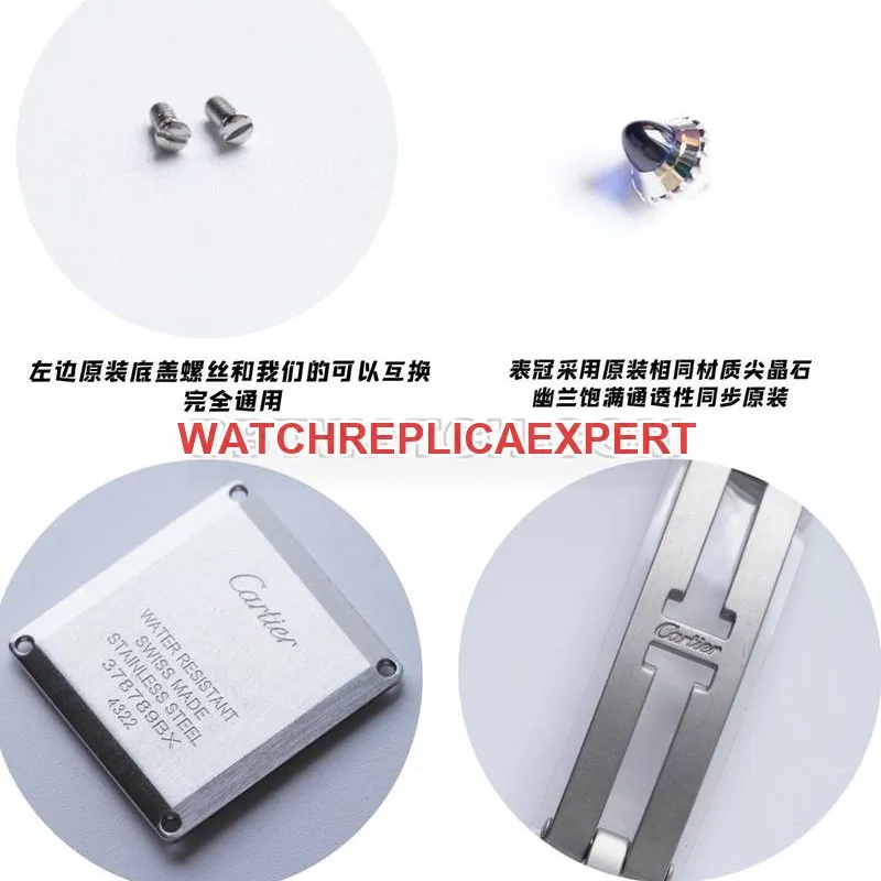 Original factory Cartiertop-tier watch tank silver white dial genuine and fake comparison review front live photo